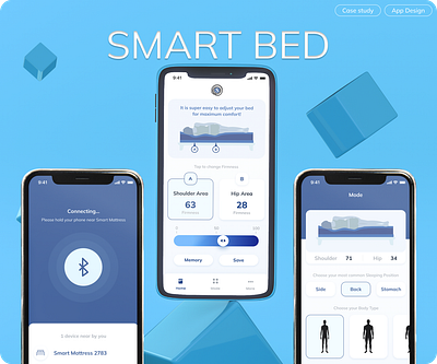 Smart Bed mobileapp smartbed ui uiux userinterface