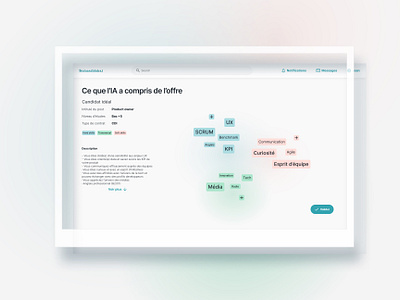 AI-Powered Candidate Matching Platform ai aiintegration airecruitment candidatematching glassdesign gradients hiringsolution hrautomation hrinnovation hrtech mindmapping productdesign recruitement techforhr uidesign uxdesign