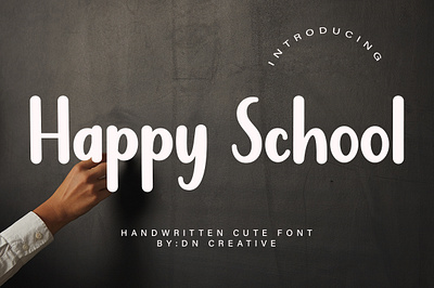 Happy School Font crafting font cute font dingbats handwritten new font sans serif