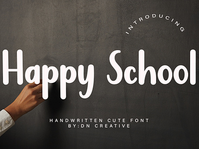 Happy School Font crafting font cute font dingbats handwritten new font sans serif