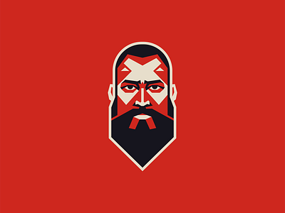 Geometric Bearded Man Logo barber beard bearded branding character design emblem face geometric icon identity illustration logo man mark mascot sports symbol vector warrior