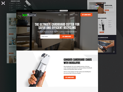 Pre Launch Landing Page branding clean click through landing page cutting tool landing page design dribbble shot landing page design landingpage lead generation leads pre launch pre launch landing page ui unbounce ux