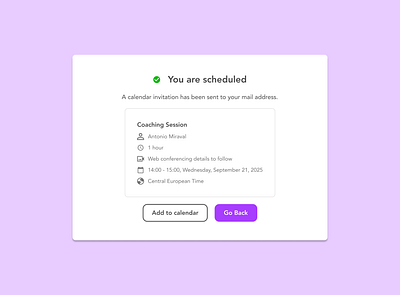 Confirmation dailyui