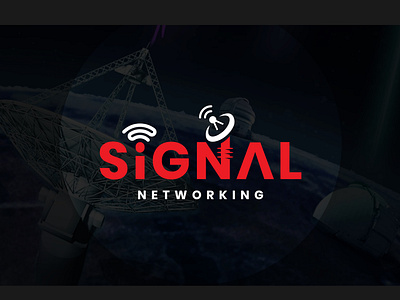 Signal Wordmark Logo antena flat galaxy logo logo type network networking radio signal signal logo space station text logo tower wifi wifi logo wireless wordmark