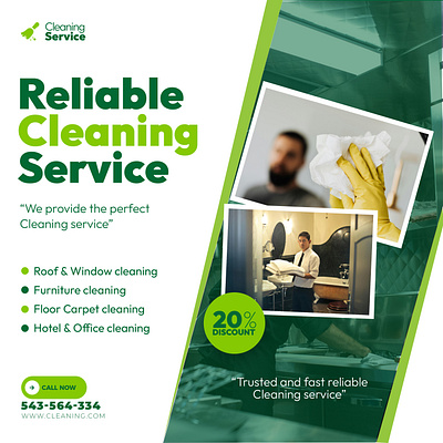 Cleaning service flyer branding graphic design logo motion graphics