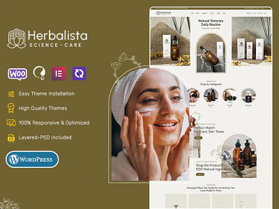 Herbalista – Ecommerce theme for Natural Beauty Care & Cosmetics beauty ecommerce graphic design prestashop shopify ui woocommerce wordpress