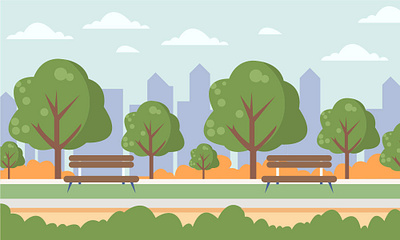 Park And Playground Vector Illustration design graphic design illustration vector