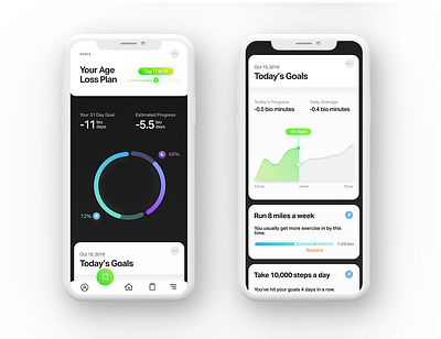 Healthspan App app biological age connected health healthcare healthspan interface mobile personalization tracking ui uiux