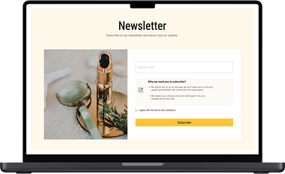 Newsletter Signup Redesign case study ui ux web design