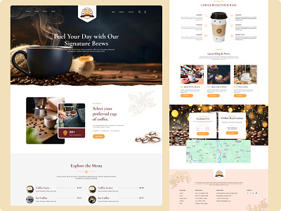 Coffee Shop Landing Page artisan coffee caffeine addict caffeine craze caffeine dreams coffee addiction coffee bliss. coffee cafe coffee culture coffee goals coffee inspo coffee moments coffee passion coffee shop coffee time coffee vibes coffee website comfort cozy caffeine cup of comfort ui