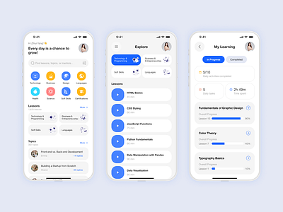 #DailyUI: Day 86 - Progress app branding course dailyui design illustration learning learning app lecture lesson logo mobile online course online learning progress school ui unit ux web