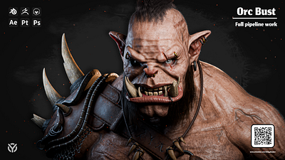 Orc Bust 3d 3dcharacter blender cgi character fantasy creature sculpting zbrush