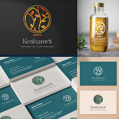 Keshamrit Hair Oil Branding 3d branding graphic design logo ui