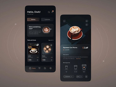 Coffee app app coffee app designapp design dribble logo ui ui app ux web design