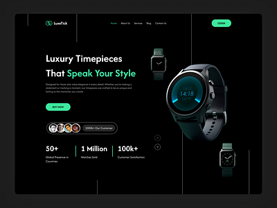 LuxeTick: Precision in Every Pixel landing page mobiledesign prductdessign teqnoamndesigns ui desing uiuxdesign user interface webpage