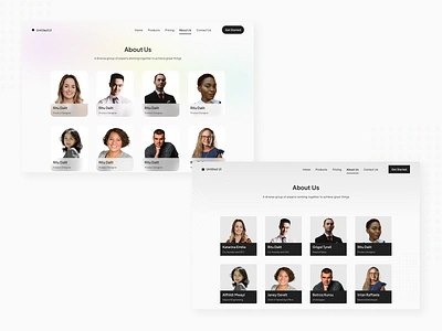 About Us aboutus app appdesign design landingpage product productdesign team ui uiux web webdesign