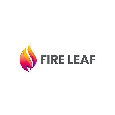 Fire Leaf Logo brand brand identity branding branding design fire icon identity leaf logo logo design