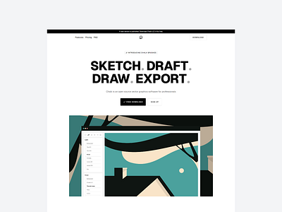 Chalk - Webflow Landing Page app landing page illustration minimalist illustration minimalist landing page saas landing page software landing page web design webflow template