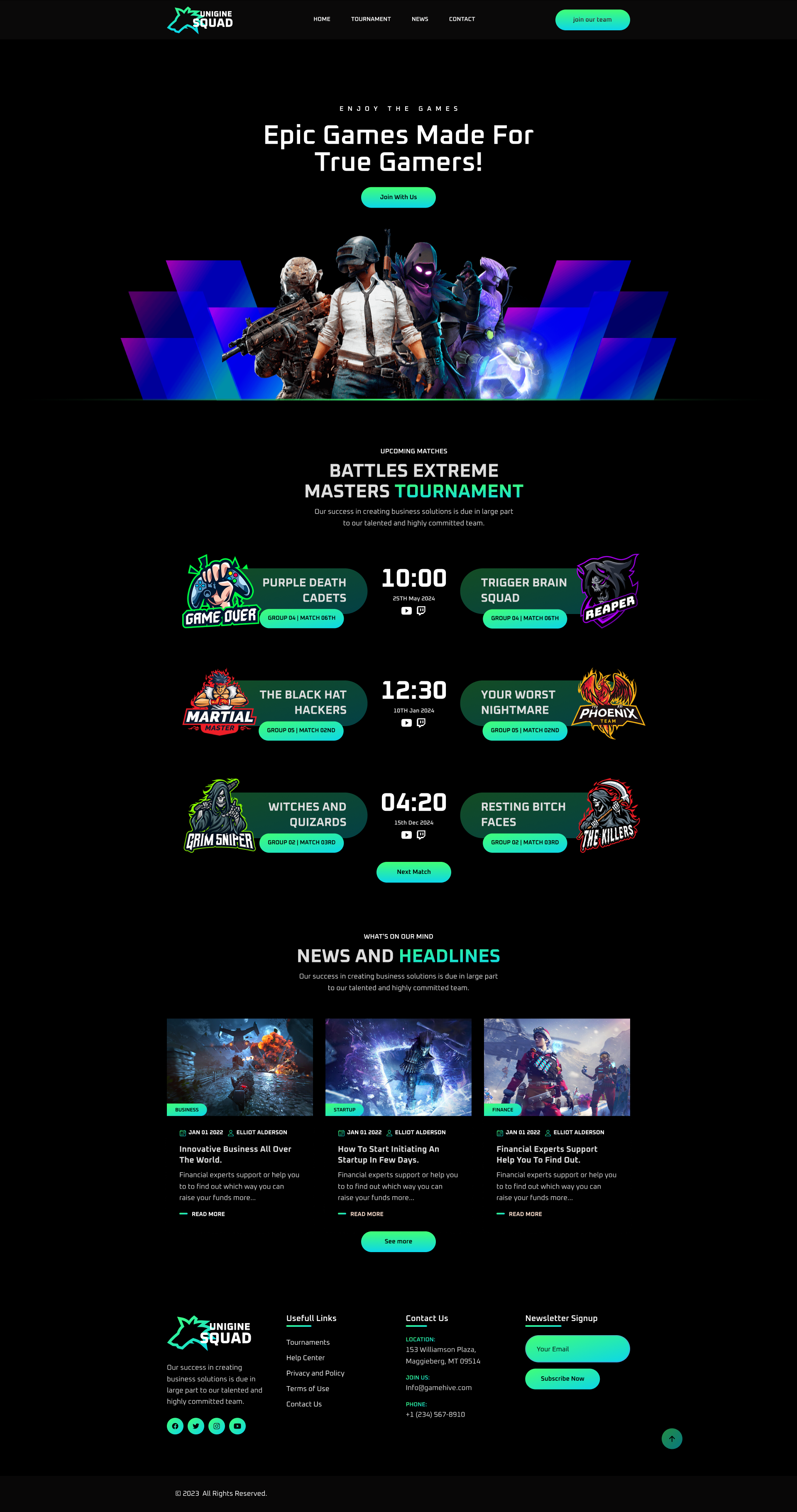 Esports Web Design design typography ui ux
