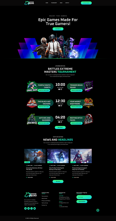 Esports Web Design design typography ui ux