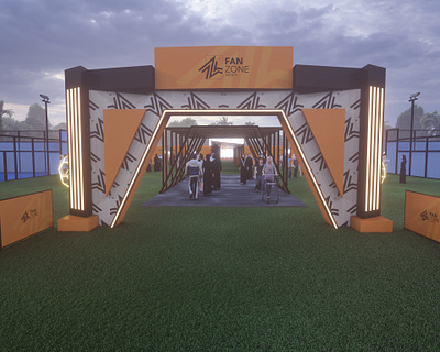 FAN ZONE SPORTS EVENT DESIGN 3d booth branding design event exehibition exhibition exterior illustration