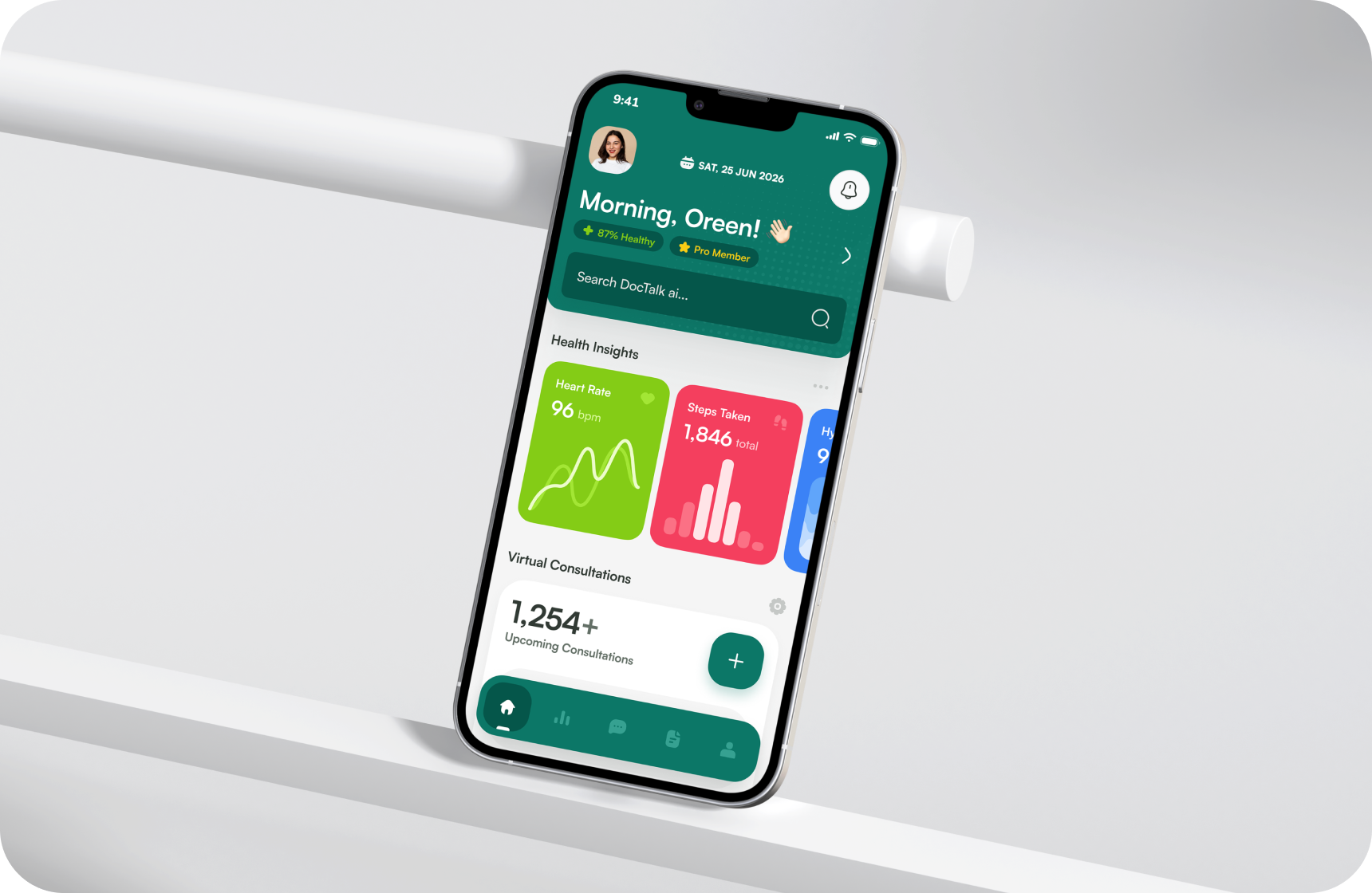 DocTalk - AI Powered Healthcare App artificial intelligence healthcare healthcare app mobile app development ui