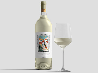 Wine label design brand design graphic