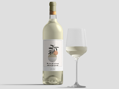 Wine label design for a client brand design graphic