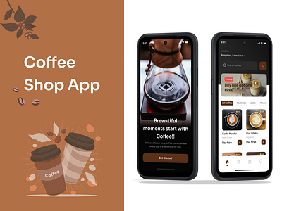 "☕️✨ Exploring a Coffee Brewery UI concept!🍃" app app design branding design illustration ui ux