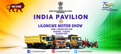 MOTOR SHOW - INDIA PAVILION BRANDING CAMPAIGN banner design branding campaign design design graphic design illustrator india lilongwe malawi motorshow photoshop