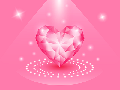 Diamond 💎 3d blue diamond design diamond digitalart graphic design heart illustration jewelery pink diamond shine shine brightly shiny vector vector illustration