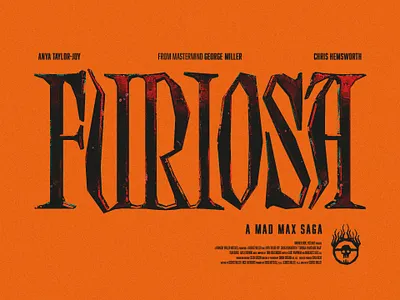 Furiosa: A Mad Max Saga - Fan art 3d branding cinema fan art fanart film furiosa graphic design logo mad max movie typography