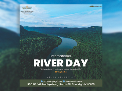 International River Day Creative Design graphic design international river day photoshop social media post