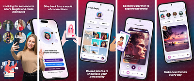 Dating App Screenshot Design app screenshot design ui ux