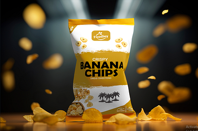 banana chips packing design branding graphic design logo