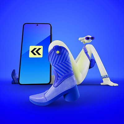 Fresh Tech 3d ad branding cgi character collaboration design foreal illustration y2k