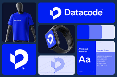 DataCode® Visual Identity app brand identity brand logo branding d logo data analysis data logo data management database design logo logo design modern logo