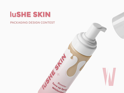 IuSHE SKIN - Cosmetic Packaging Design adobe illustrator adobe photoshop bottle branding cosmetic cosmetic bottle packaging design foundation bottle graphic design illustration logo mockup packaging packaging deign prototype pump bottle skin care skincare product