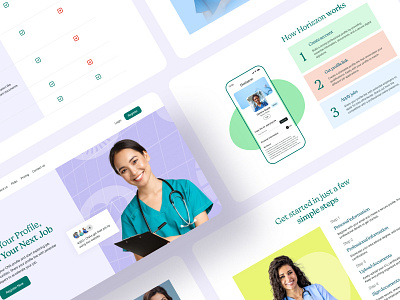 Nursing Assistant Platform database design healthcare interaction landing page minimal nursing platform popular shots trending ui ux web design website