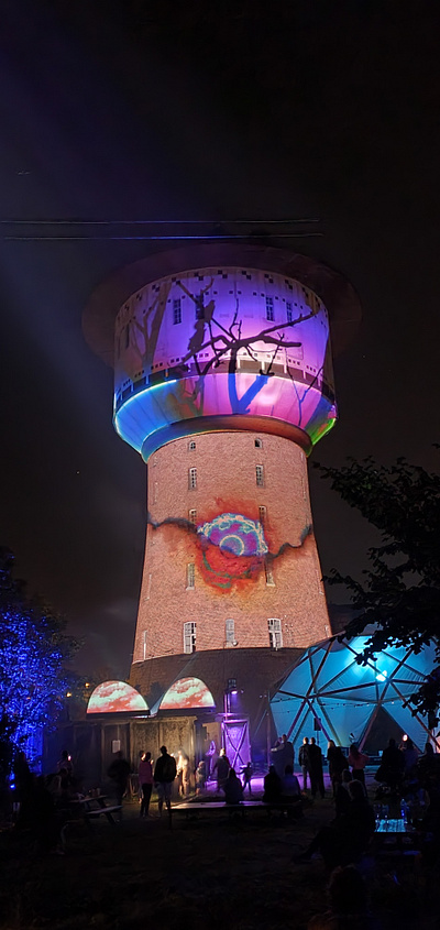 WATER TOWER "BALTĀS NAKTIS" 3d animation art club visuals event visuals motion graphics resolume arena vj vjing