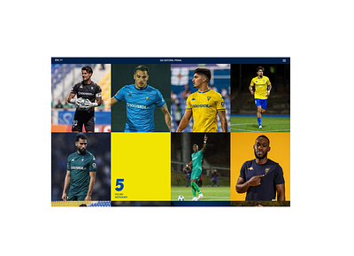 Estoril Praia football team website redesign concept branding design estoril figma football graphic design redesign ui uiux user interface ux webpage website