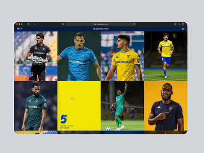 Estoril Praia football team website redesign concept branding design estoril figma football graphic design redesign ui uiux user interface ux webpage website