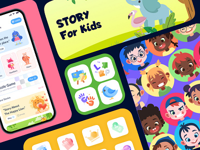 Kiddz Learn | A Hub of Fun & Learning branding e learning app design for kids education app kids app kids illustration kids interactive kids learning app design kids learning app ui learning app learning app for children mobile app product design ui design