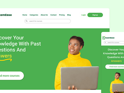 ExamEase - A course website for students branding graphic design prod typography ui ux