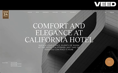 Luxury Hotel Website Concept design website