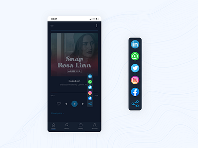 Daily UI #010 - Social Share daily ui daily ui challenge interaction design mobile app mobile ui share button share design share icon sharing feature social share social share button social sharing ui design uiux design user interaction