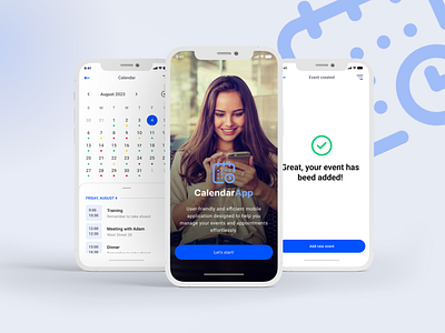 CalendarApp app appdesign calendar design googleplay graphic design it mobile mobileapp ui user experience user interface ux webdesign