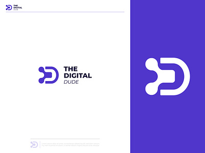 THE DIGITAL DUDE. TECH LOGO branding creative logo digital icon logo logo icon minimal minimal logo modern logo tech tech logo