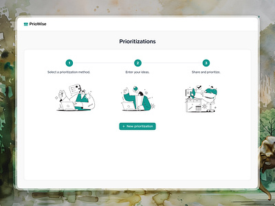 PrioWise - Onboarding clean minimal onboarding proccess saas saas app saas onboarding saas webapp step design step ui ui user interface ux webapp design