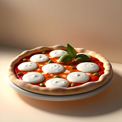 cute and simple 3d model of the pizza 3d